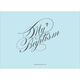 Blue Gold Foil Frame Photo Baptism Invitations Image 2 of 3